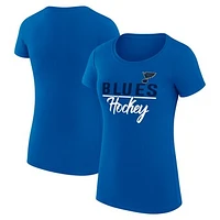 Women's G-III 4Her by Carl Banks St. Louis Blues Team Sport Fitted T-Shirt