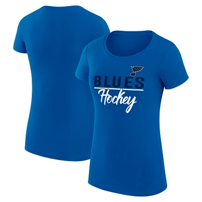 Women's G-III 4Her by Carl Banks St. Louis Blues Team Sport Fitted T-Shirt