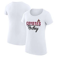 Women's G-III 4Her by Carl Banks Arizona Coyotes Team Sport Fitted T-Shirt