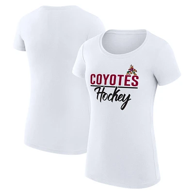 Women's G-III 4Her by Carl Banks Arizona Coyotes Team Sport Fitted T-Shirt