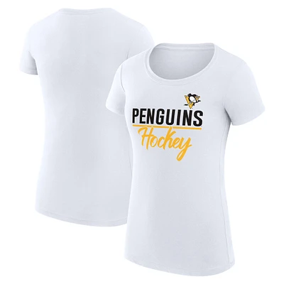 Women's G-III 4Her by Carl Banks Pittsburgh Penguins Team Sport Fitted T-Shirt