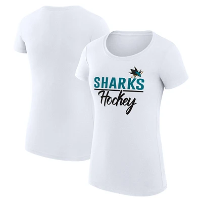 Women's G-III 4Her by Carl Banks San Jose Sharks Team Sport Fitted T-Shirt