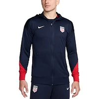 Men's Nike  Navy USMNT 2024 Strike Performance Hoodie Track Jacket