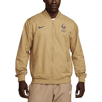 Men's Nike Gold France National Team Woven Bomber Full-Zip Jacket