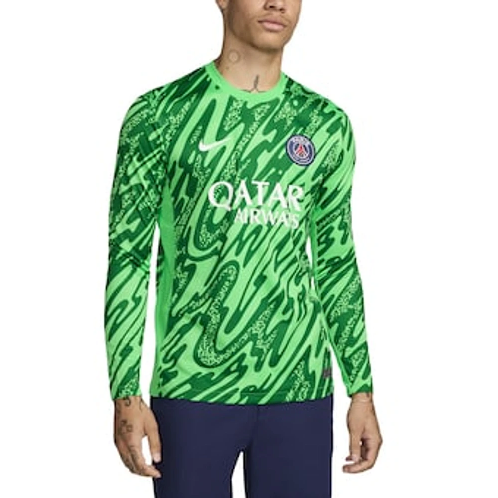 Men's Nike  Green Paris Saint-Germain 2024/25 Goalkeeper Replica Stadium Long Sleeve Jersey