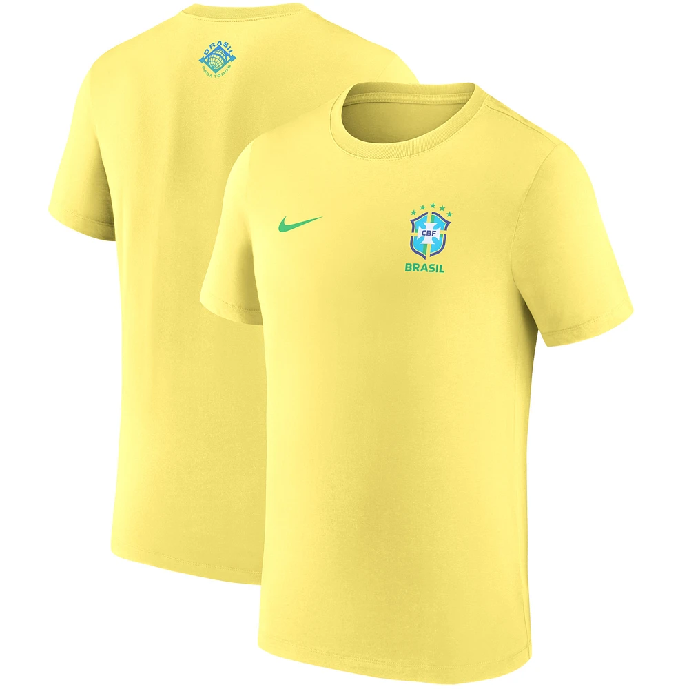 Men's Nike Yellow Brazil National Team Club Essential T-Shirt