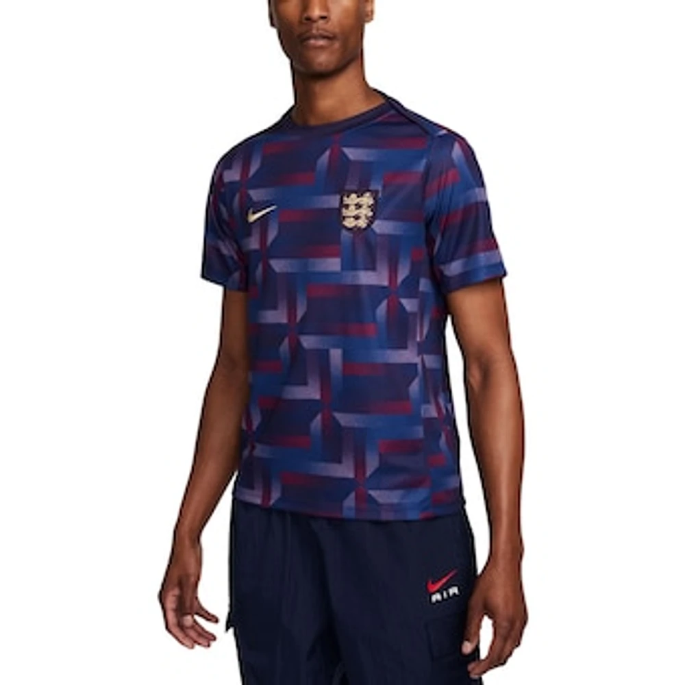 Men's Nike  Purple England National Team 2024 Academy Pro Pre-Match Top