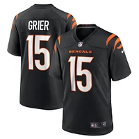 Men's Nike Will Grier Black Cincinnati Bengals Team Game Jersey