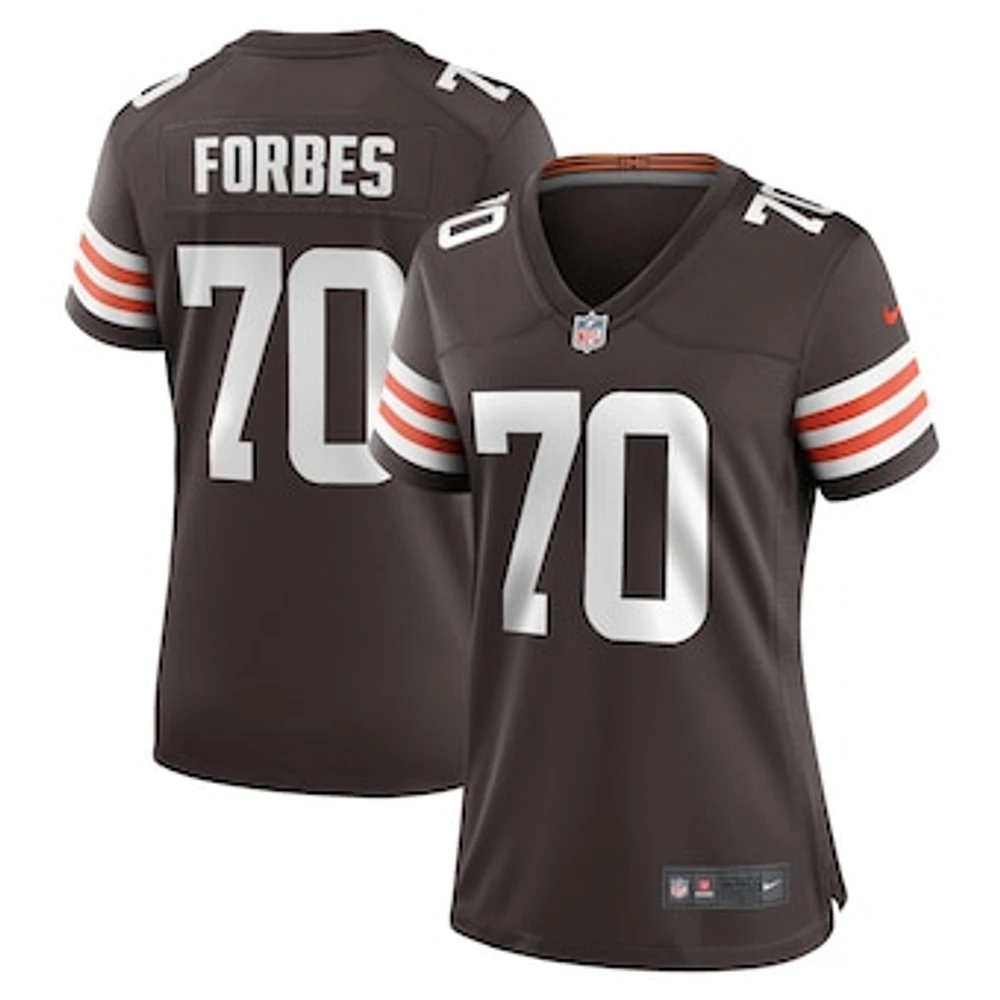 Women's Nike Drew Forbes  Brown Cleveland Browns Team Game Jersey