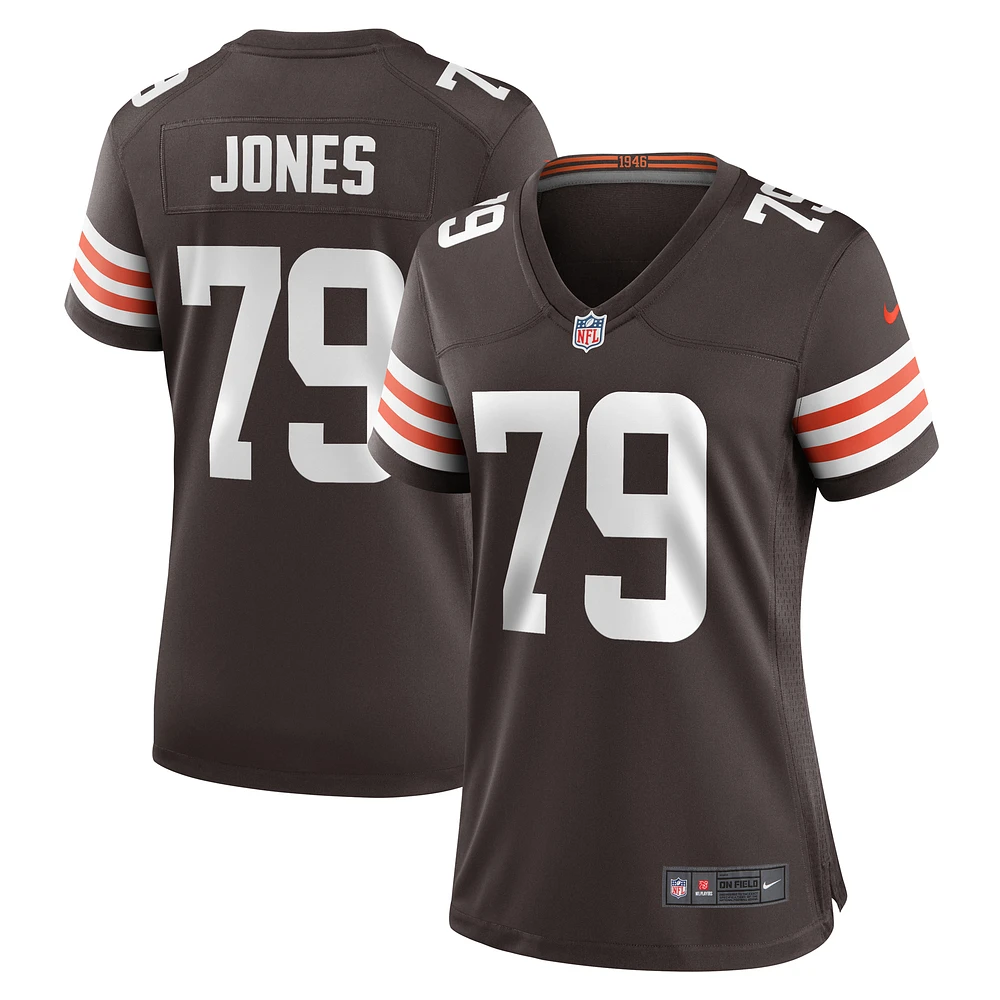 Women's Nike Dawand Jones  Brown Cleveland Browns Team Game Jersey