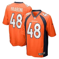 Men's Nike Mitchell Fraboni  Orange Denver Broncos Team Game Jersey