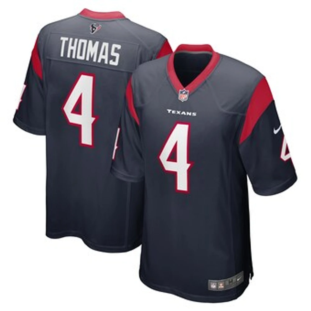 Men's Nike Tavierre Thomas  Navy Houston Texans Team Game Jersey