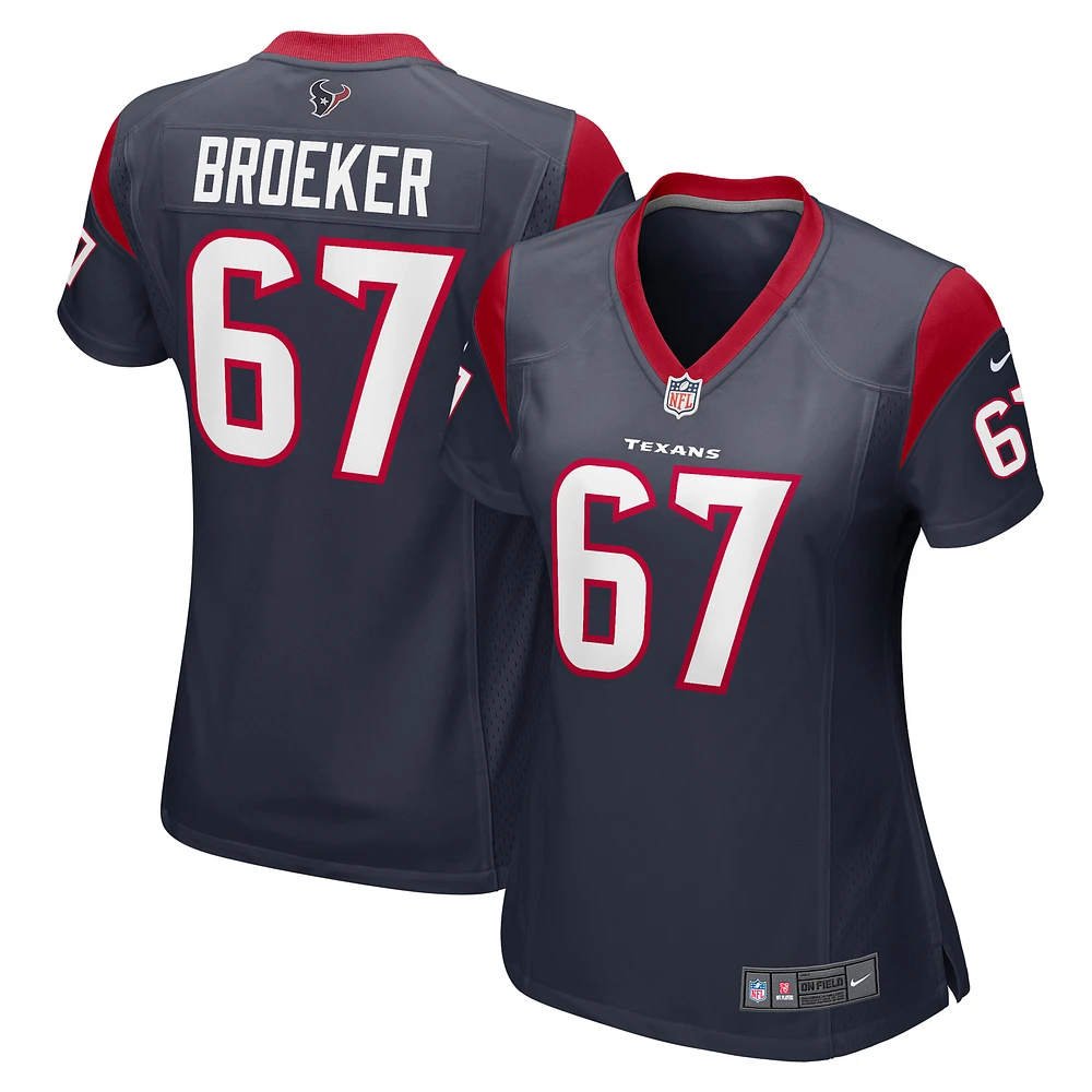 Women's Nike Nick Broeker Navy Houston Texans Team Game Jersey