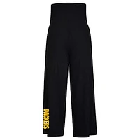 Women's Kiya Tomlin Black Green Bay Packers Culotte Lounge Pants