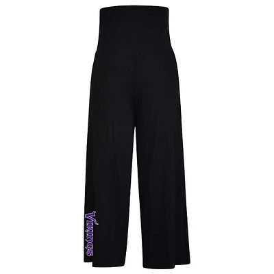 Women's Kiya Tomlin Black Minnesota Vikings Culotte Lounge Pants