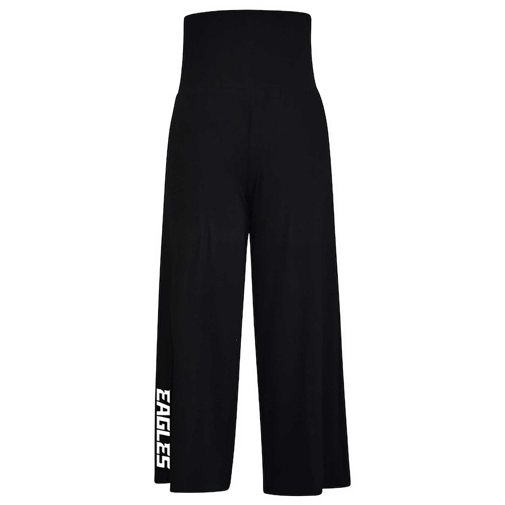 Women's Kiya Tomlin Black Philadelphia Eagles Culotte Lounge Pants