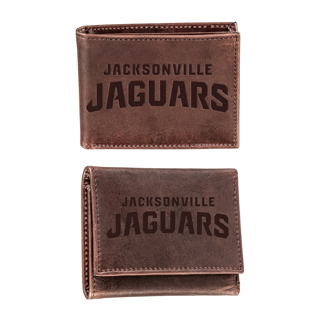 Jacksonville Jaguars Bifold & Trifold Wallet Two-Piece Set