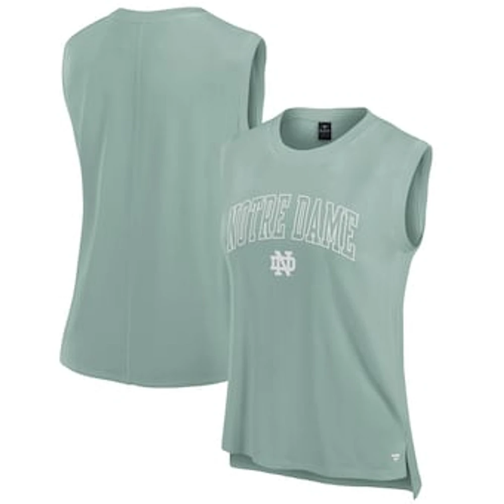 Women's Fanatics Green Notre Dame Fighting Irish Studio Gym Tank Top