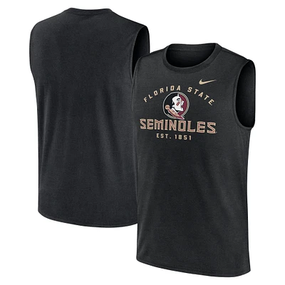 Men's Nike Black Florida State Seminoles Primetime Legend Lock Up Performance Muscle Tank Top