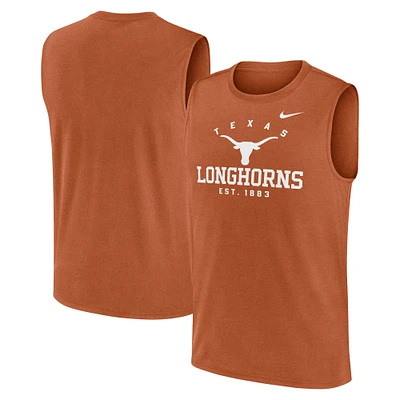 Men's Nike Texas Orange Longhorns Primetime Legend Lock Up Performance Muscle Tank Top