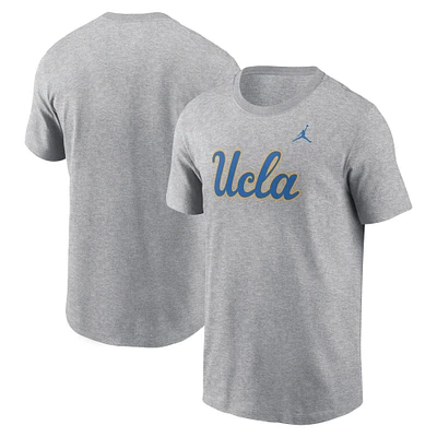 Men's Jordan Brand Heather Gray UCLA Bruins Primetime Evergreen Logo T-Shirt