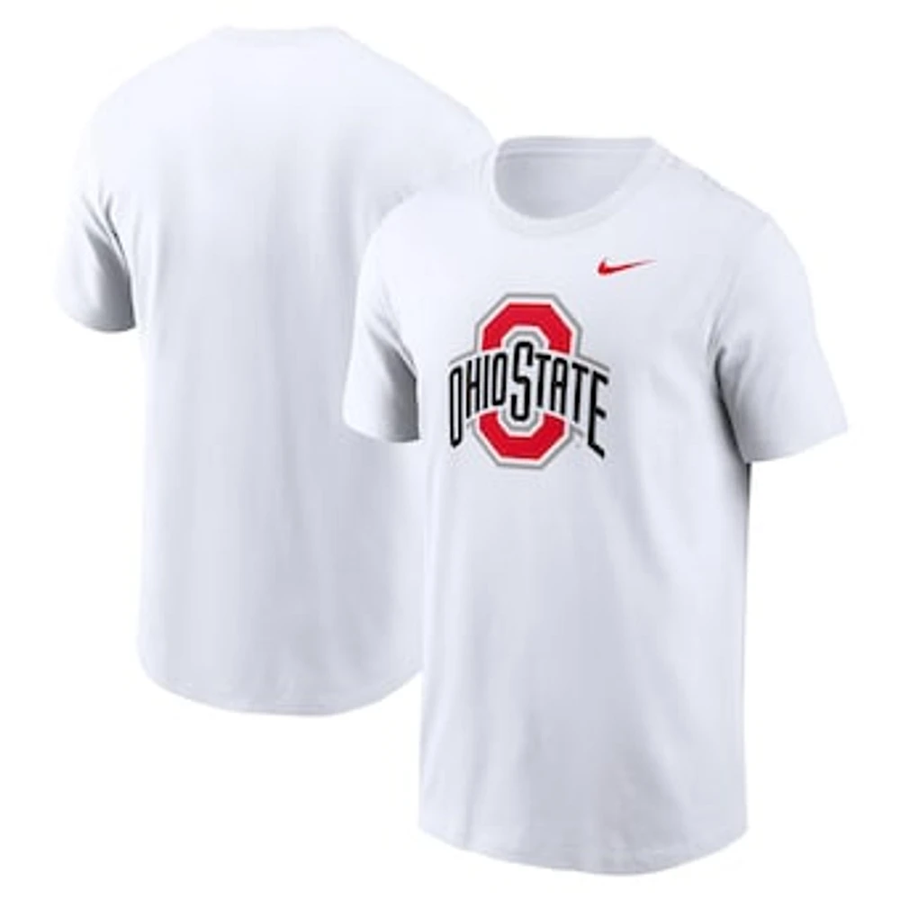 Men's Nike White Ohio State Buckeyes Primetime Evergreen Logo T-Shirt