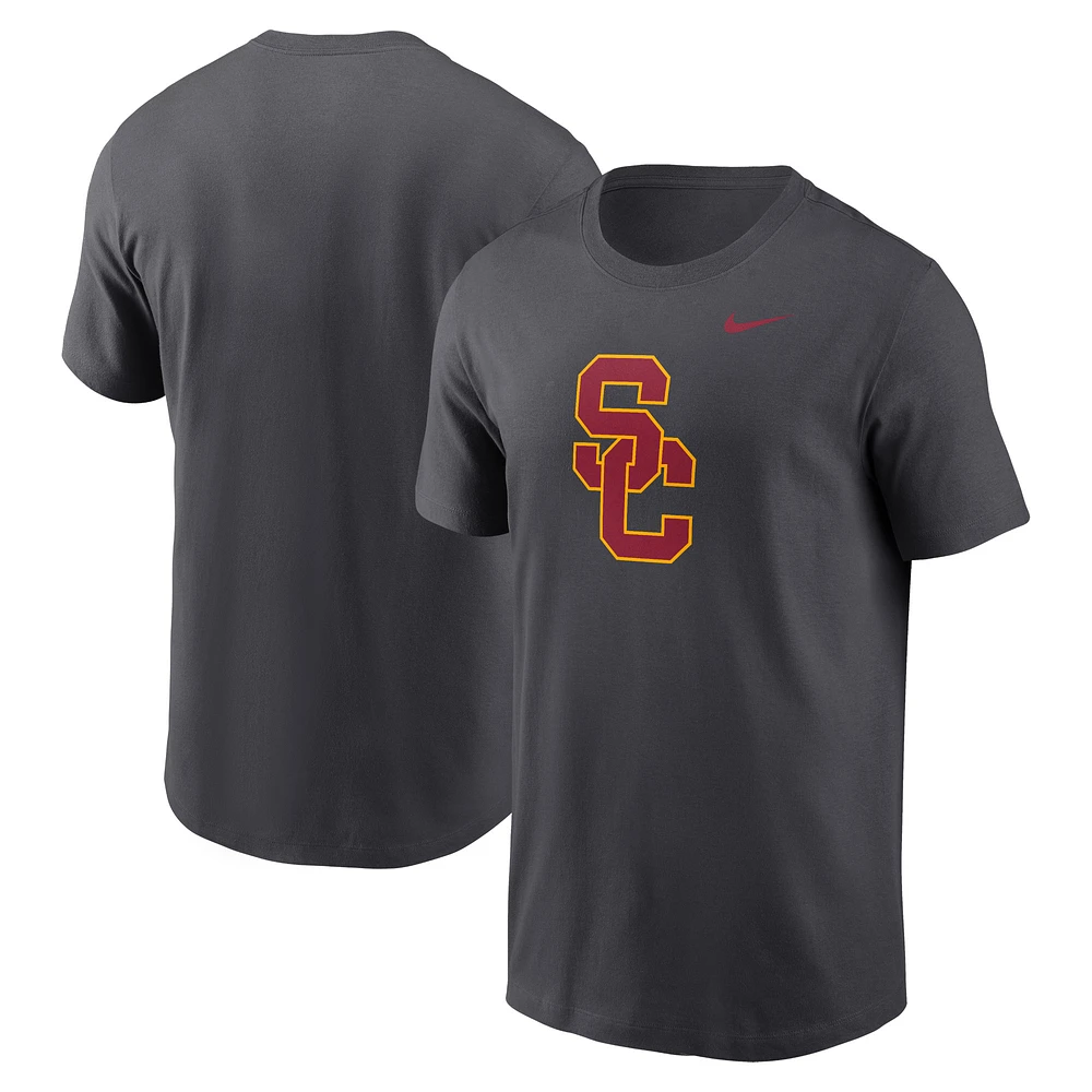 Men's Nike Anthracite USC Trojans Primetime Evergreen Logo T-Shirt