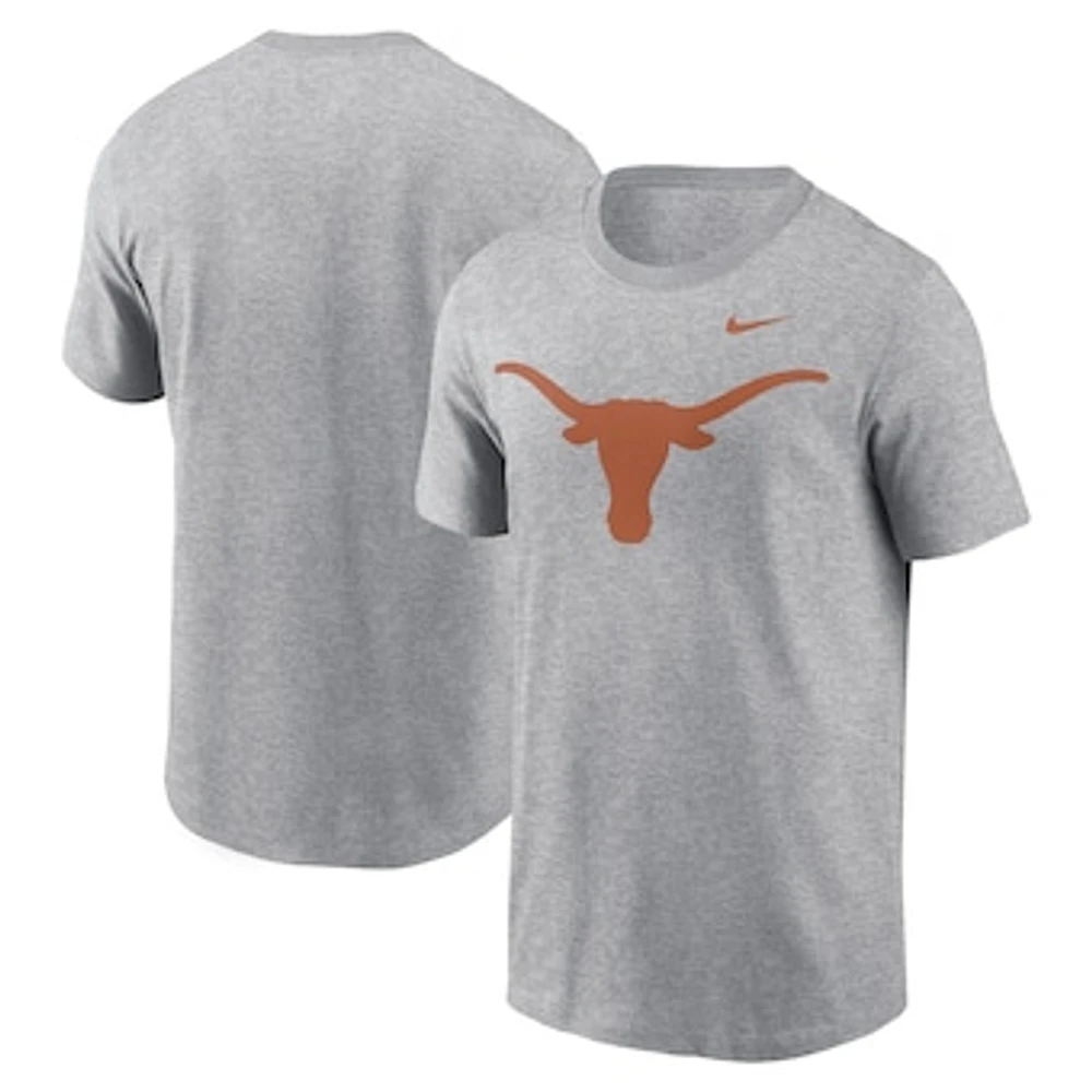 Men's Nike Heather Gray Texas Longhorns Primetime Evergreen Logo T-Shirt