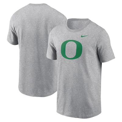 Men's Nike Heather Gray Oregon Ducks Primetime Evergreen Logo T-Shirt