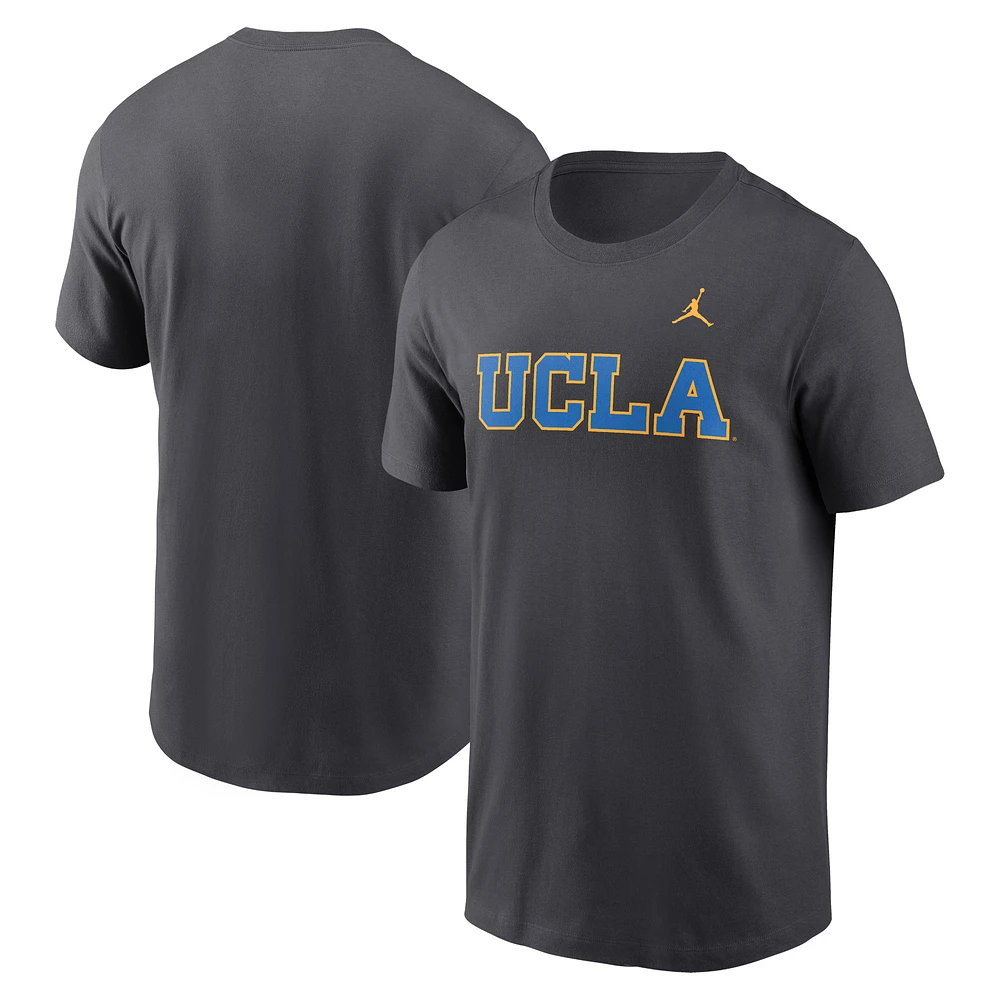 Men's Jordan Brand Anthracite UCLA Bruins Primetime Wordmark T-Shirt