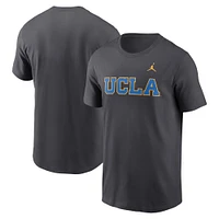 Men's Jordan Brand Anthracite UCLA Bruins Primetime Wordmark T-Shirt