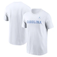 Men's Jordan Brand White North Carolina Tar Heels Primetime Wordmark T-Shirt