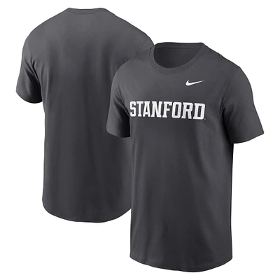 Men's Nike Anthracite Stanford Cardinal Primetime Wordmark T-Shirt