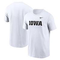 Men's Nike White Iowa Hawkeyes Primetime Wordmark T-Shirt