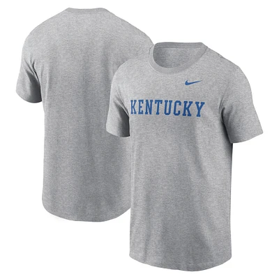 Men's Nike Heather Gray Kentucky Wildcats Primetime Wordmark T-Shirt