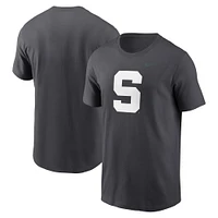 Men's Nike Anthracite Michigan State Spartans Primetime Alternate Logo T-Shirt