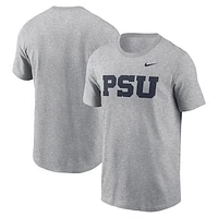 Men's Nike Heather Gray Penn State Nittany Lions Primetime Alternate Logo T-Shirt