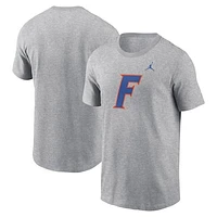 Men's Jordan Brand Heather Gray Florida Gators Primetime Alternate Logo T-Shirt