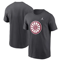 Men's Jordan Brand Anthracite Oklahoma Sooners Primetime Alternate Logo T-Shirt