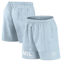 Men's Fanatics Light Blue Milwaukee Brewers Elements Swim Shorts