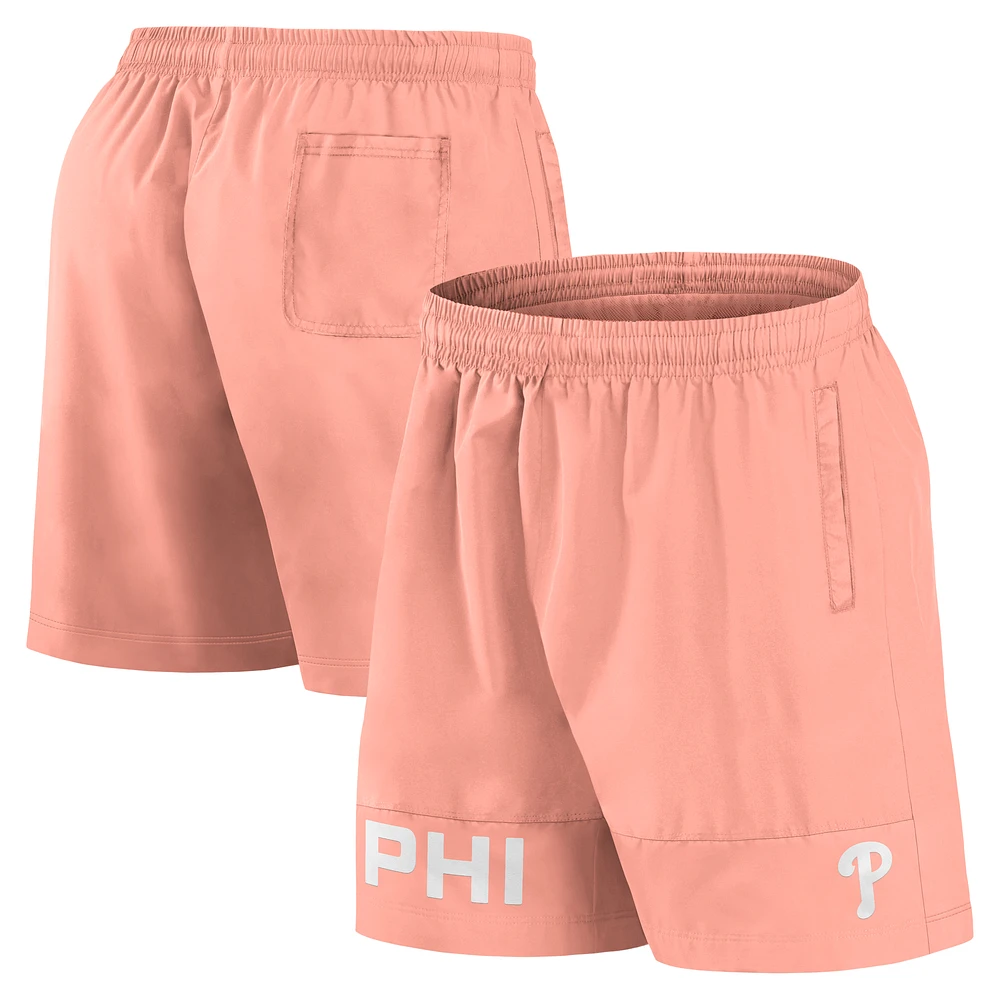 Men's Fanatics Coral Philadelphia Phillies Elements Swim Shorts