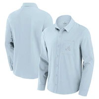 Men's Fanatics Light Blue Atlanta Braves Front Office Long Sleeve Button-Up Shirt