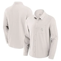 Men's Fanatics Cream Chicago White Sox Front Office Long Sleeve Button-Up Shirt