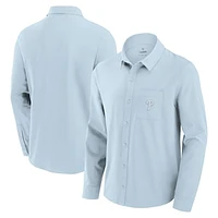 Men's Fanatics Light Blue Philadelphia Phillies Front Office Long Sleeve Button-Up Shirt