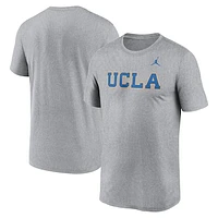 Men's Jordan Brand Heather Gray UCLA Bruins Primetime Legend Wordmark T-Shirt