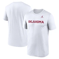 Men's Jordan Brand White Oklahoma Sooners Primetime Legend Wordmark T-Shirt