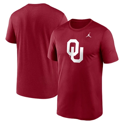 Men's Jordan Brand Crimson Oklahoma Sooners Primetime Legend Logo T-Shirt