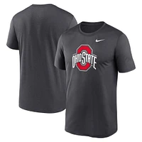 Men's Nike Anthracite Ohio State Buckeyes Primetime Legend Logo T-Shirt