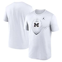 Men's Jordan Brand White Michigan Wolverines Primetime Legend Icon Performance T-Shirt