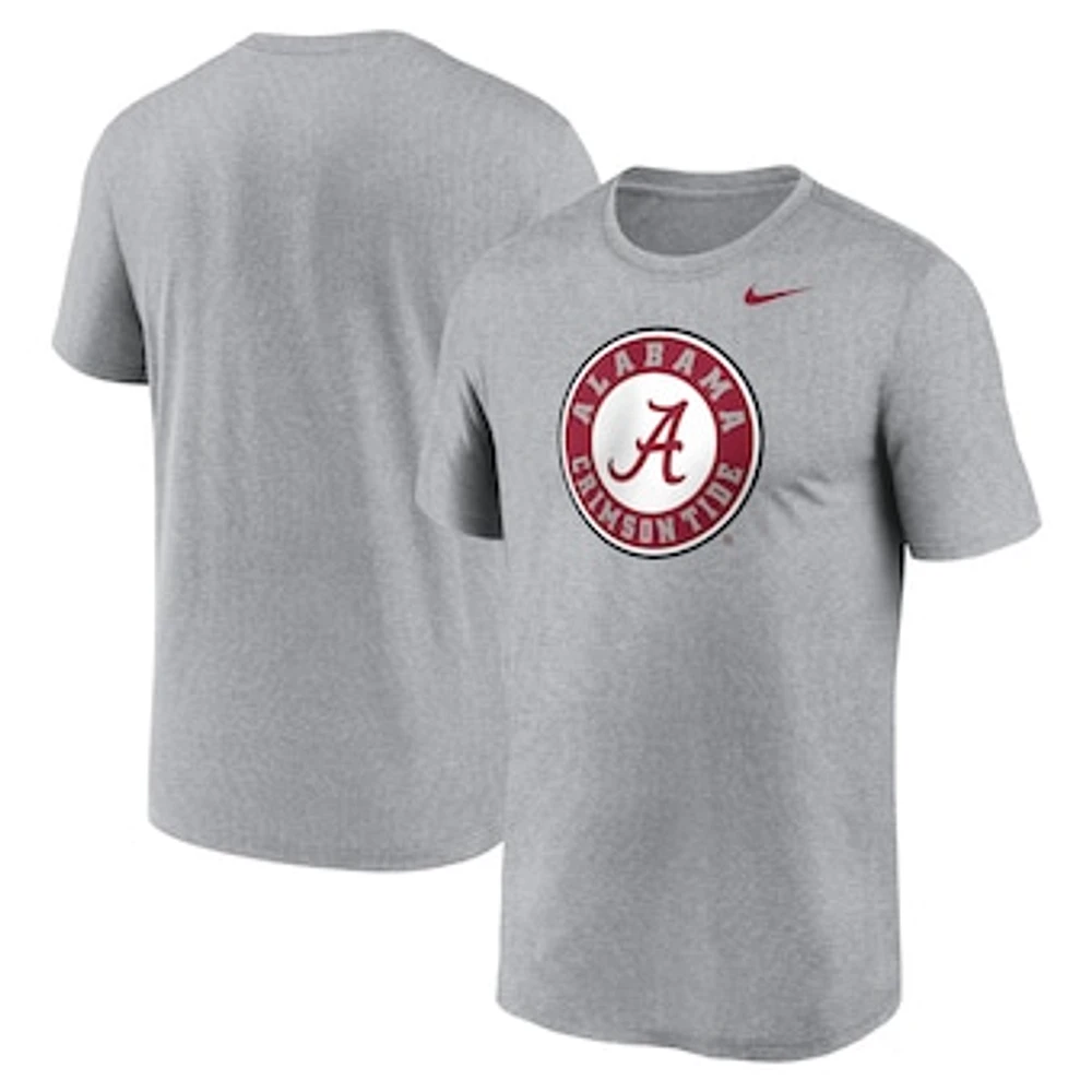 Men's Nike Heather Gray Alabama Crimson Tide Primetime Legend Alternate Logo T-Shirt